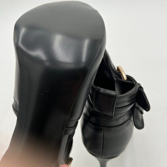 XYD Women Peep Toe Ankle Bootie High Heels Buckled Double Straps Cutout Fashion - Picture 6 of 8